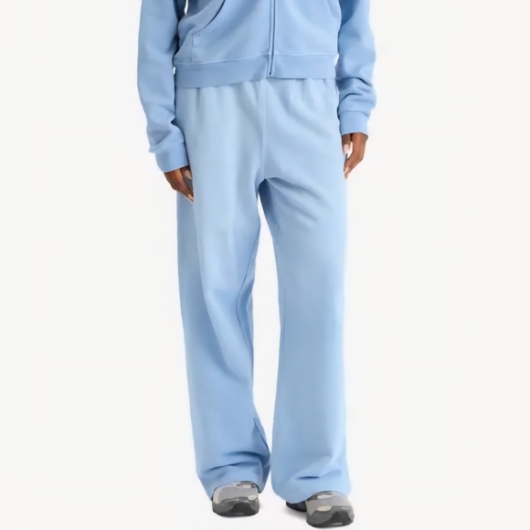 SKIMS French Terry Jogger Pant Cotton Pockets Drawstring Loose Fit Blue Sz XXS - Picture 3 of 14